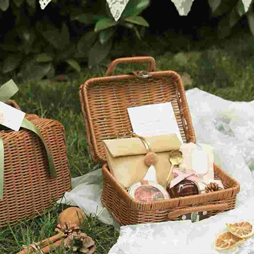 Mand Rotan Rieten Koffer Pickn - Retro Vintage Trunk Suitcase recensie en prijs