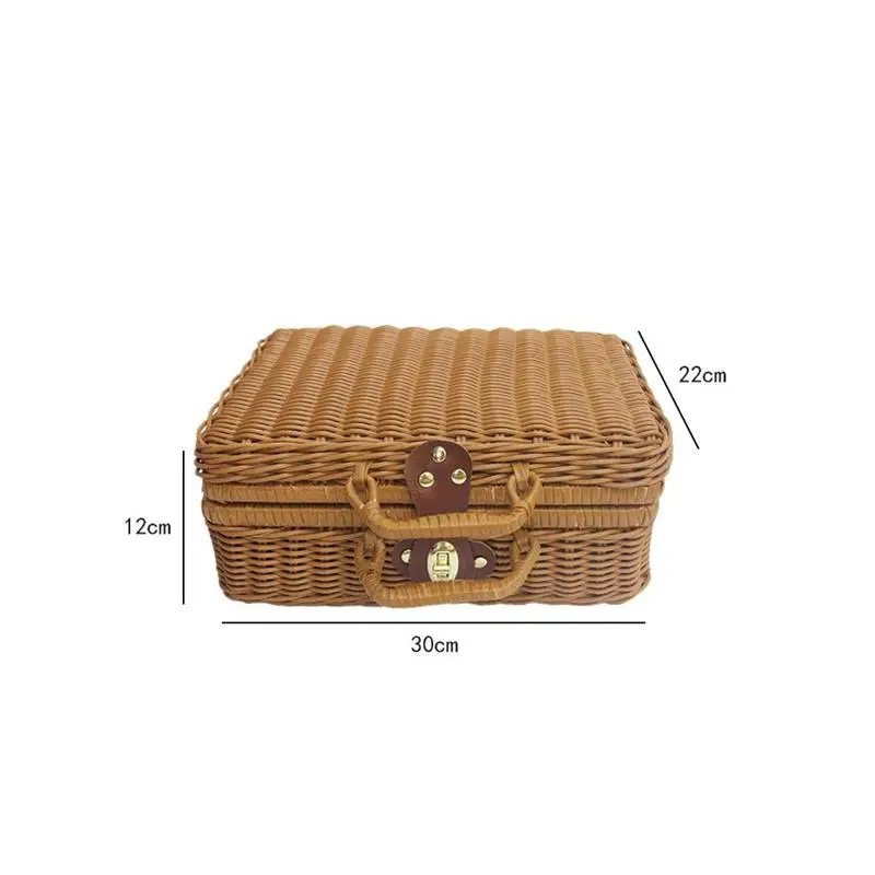 Mand Rotan Rieten Koffer Pickn - Retro Vintage Trunk Suitcase recensie en prijs