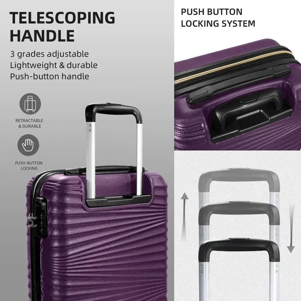 5-delige harde kofferstel met  - Expandable Hard Shell Luggage Set recensie en prijs