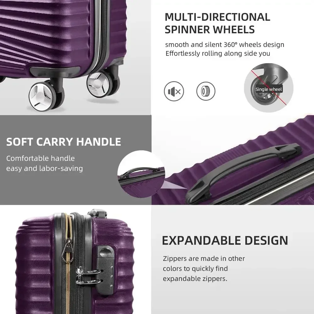 5-delige harde kofferstel met  - Expandable Hard Shell Luggage Set recensie en prijs