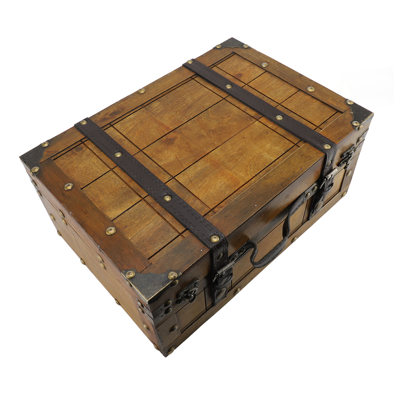 Retro Koffer Synthetisch Hout  - Retro Vintage Trunk Suitcase recensie en prijs