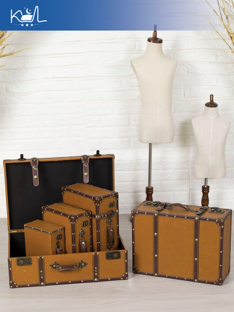 Vintage oranje decoratieve kof - Retro Vintage Trunk Suitcase recensie en prijs