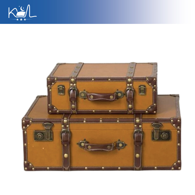 Vintage oranje decoratieve kof - Retro Vintage Trunk Suitcase recensie en prijs